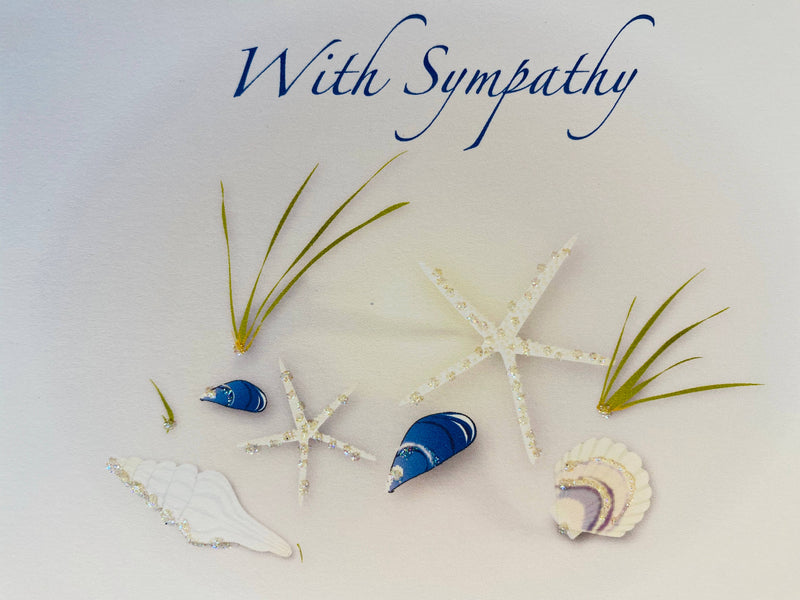 Shells on Beach Sympathy Card