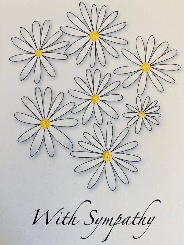 White Flowers Sympathy Card