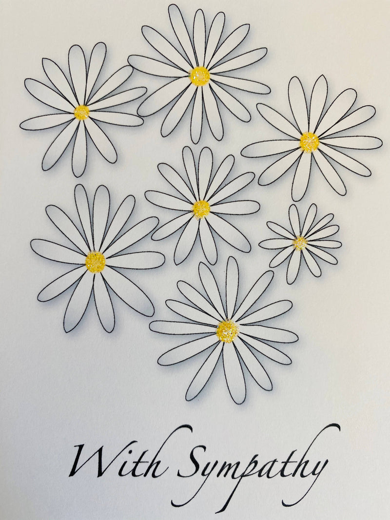 White Flowers Sympathy Card