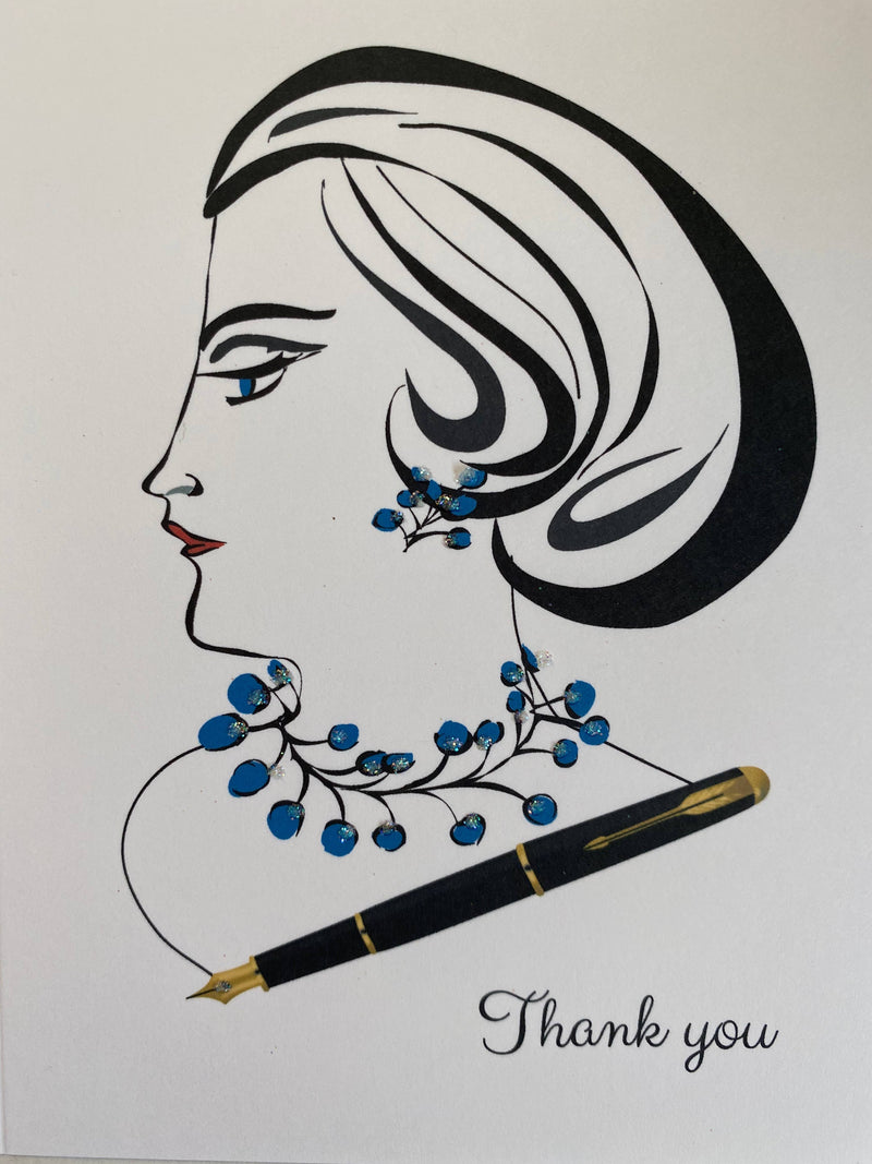 Classic Profile with Pen