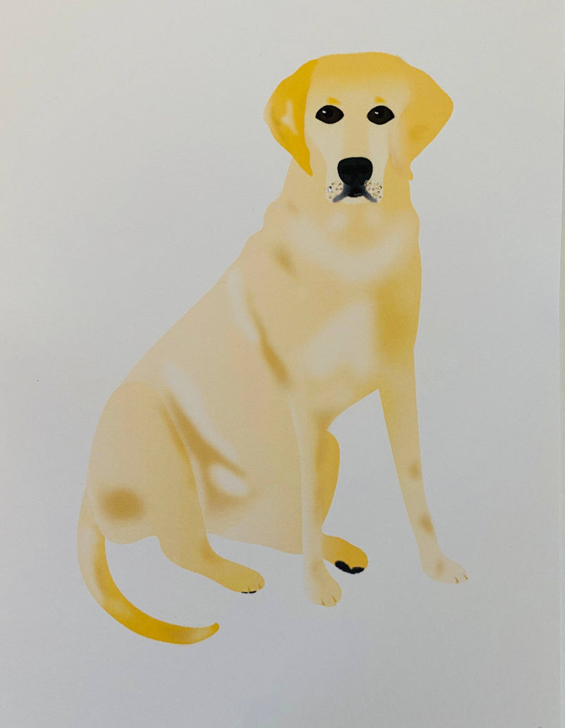 Sitting Yellow Lab