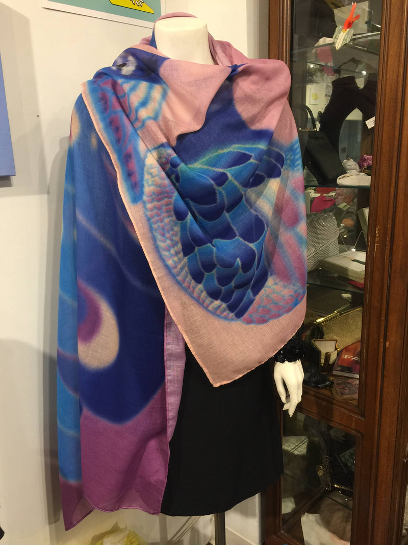 Nouveau Peacock Rectangular Scarf