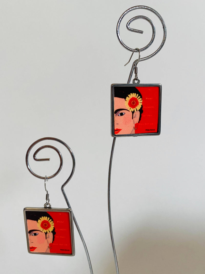 Latina & Flowers Artist Frida Inspired Earrings