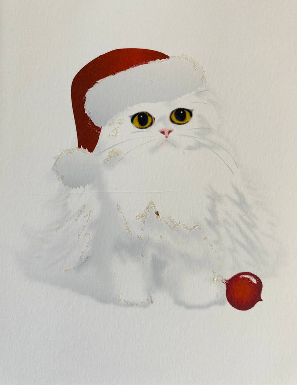 Christmas White Persian Cat