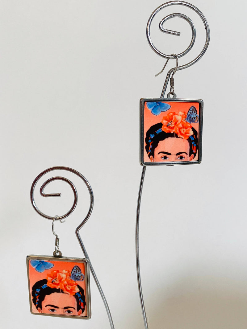 Latina + Butterflies Bee Artist Frida Inspired Earrings