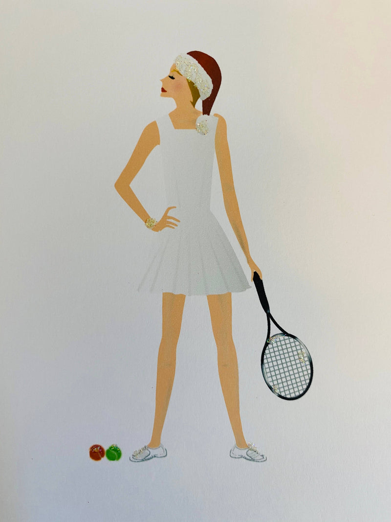 Tennis Gal, Holiday Card