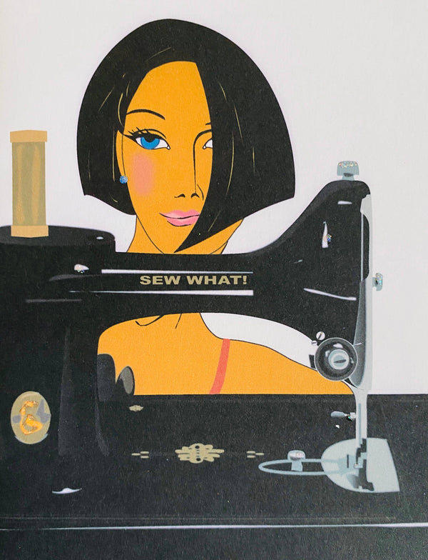 60's Gal + Sewing Machine