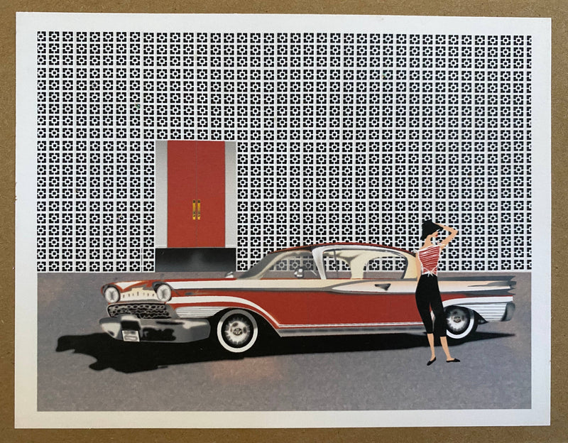 Block + Orange door, Gal, Car