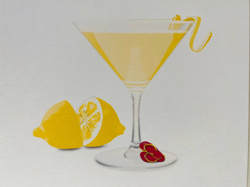 Lemon Drop Martini with Flip Flop