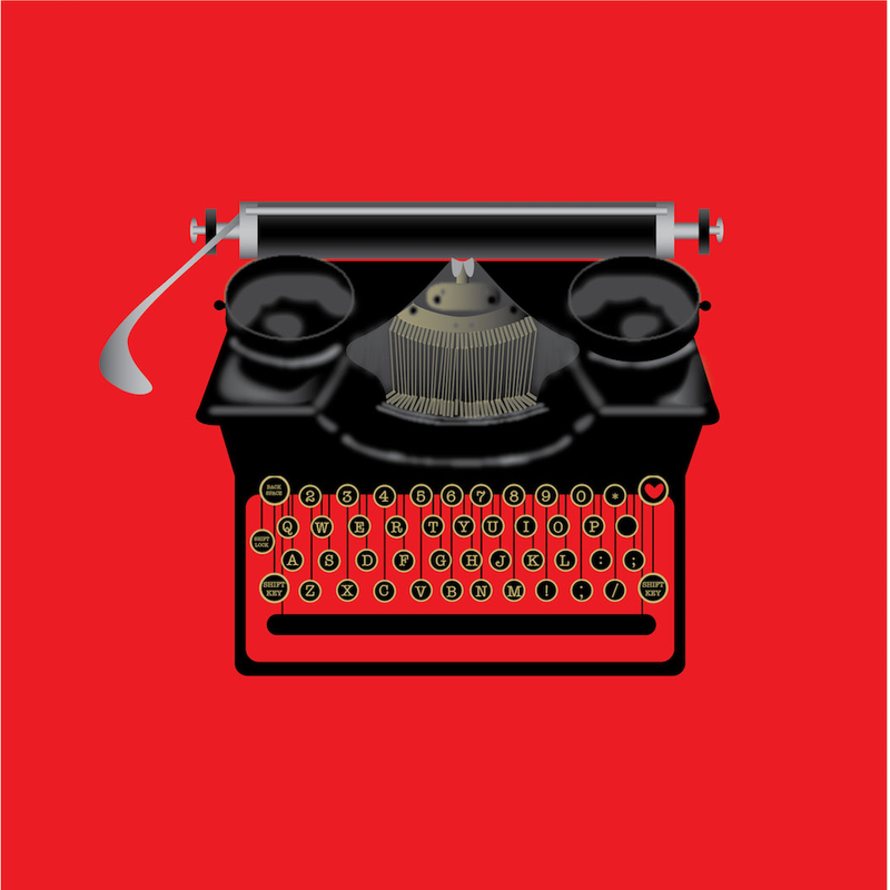 Pop Typewriter Pillow