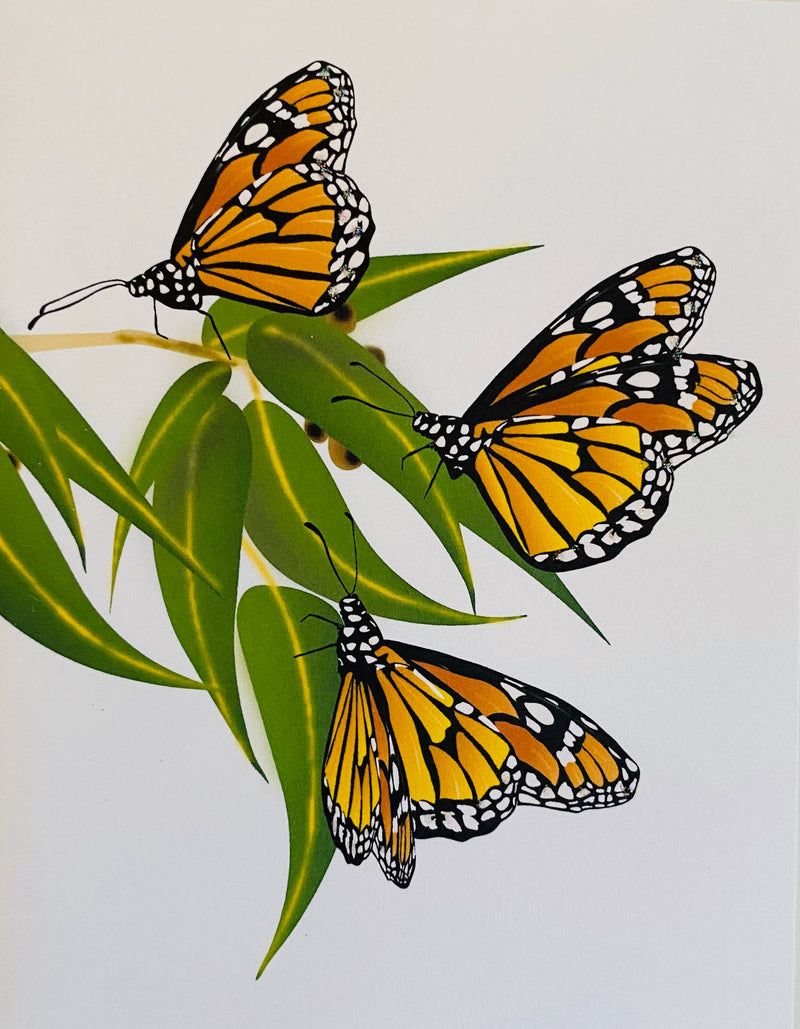 Monarch Butterflies + Eucalyptus