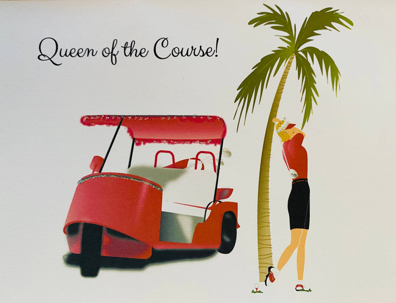 Pink Golf Cart Gal/Queen of the Course Golf