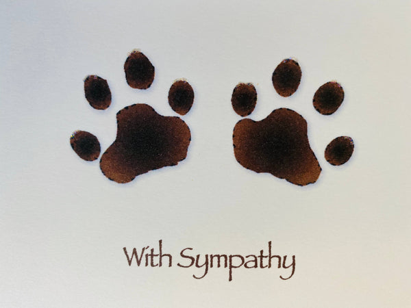 Paw Prints Pet Sympathy Card