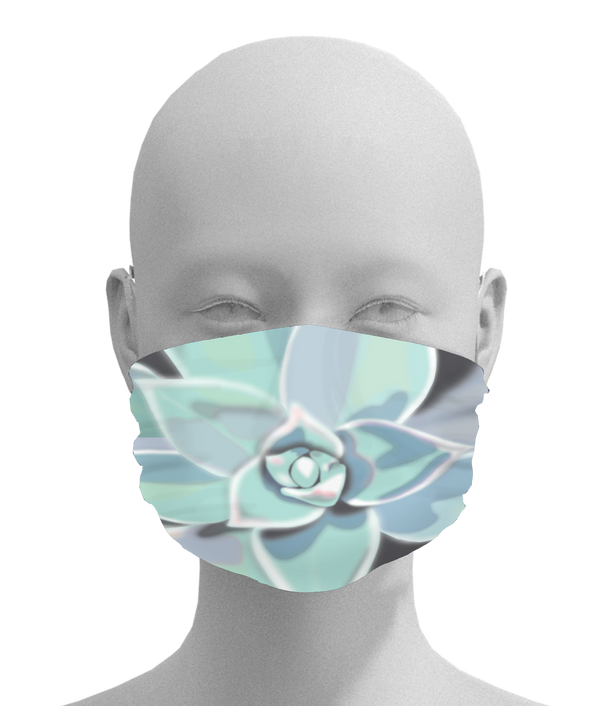 Blue Green Succculant Face Mask