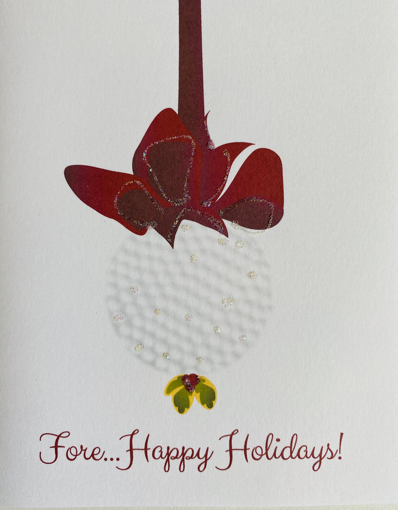 Christmas Golf Ball Mistletoe