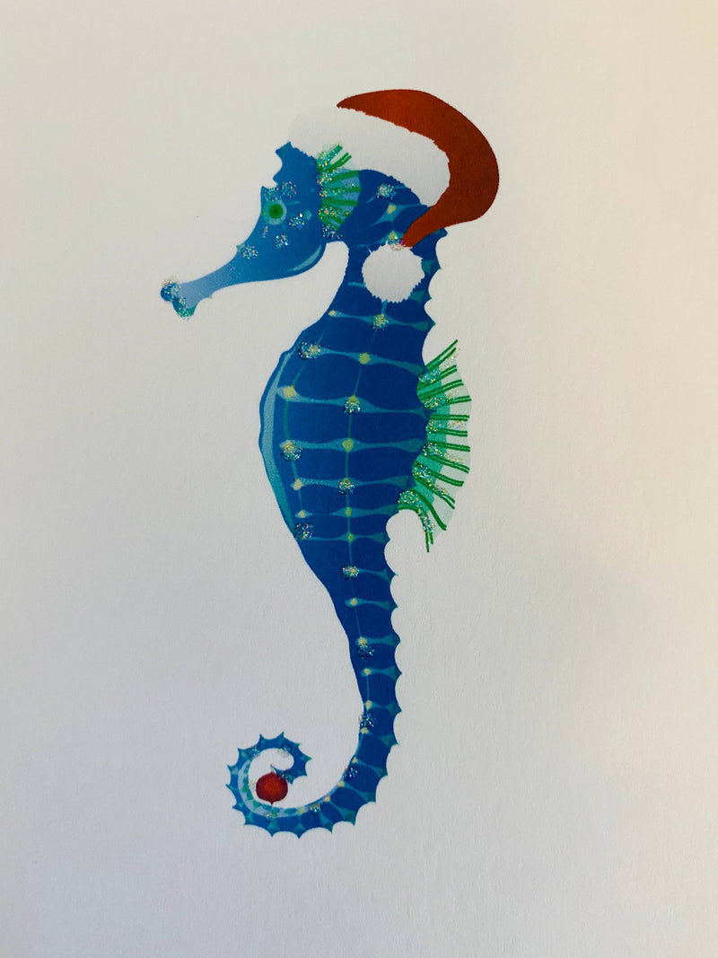 Christmas Sea Horse, Holiday Card