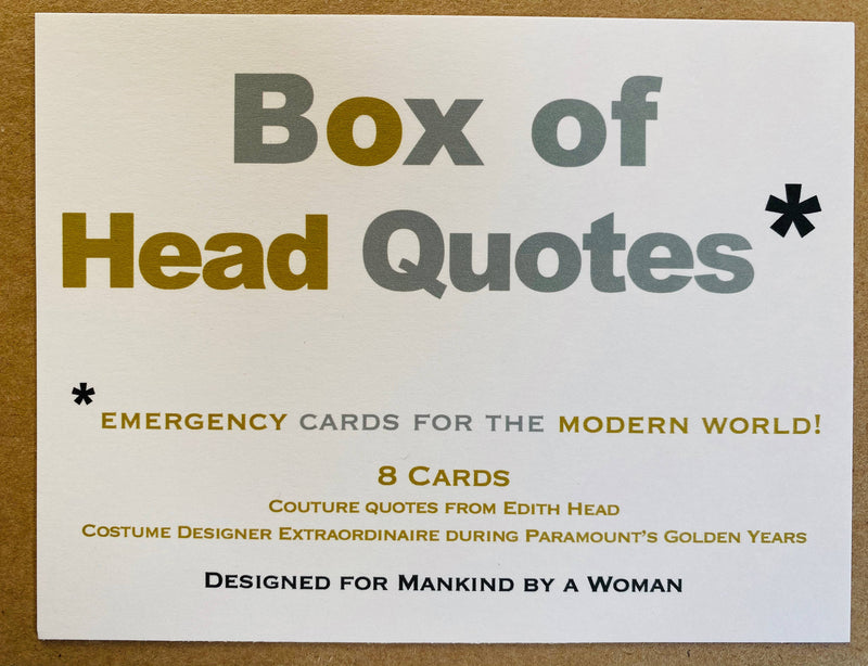 Box of Edith Head Quotes Mixed Notes