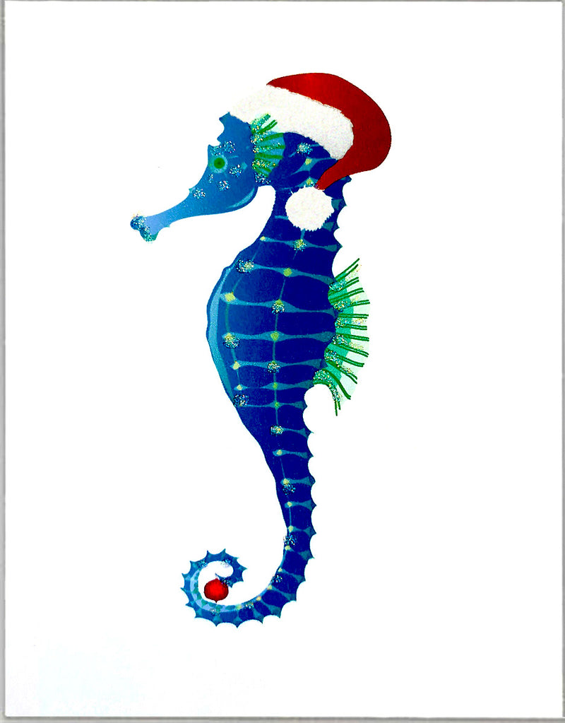 Christmas Sea Horse, Holiday Card