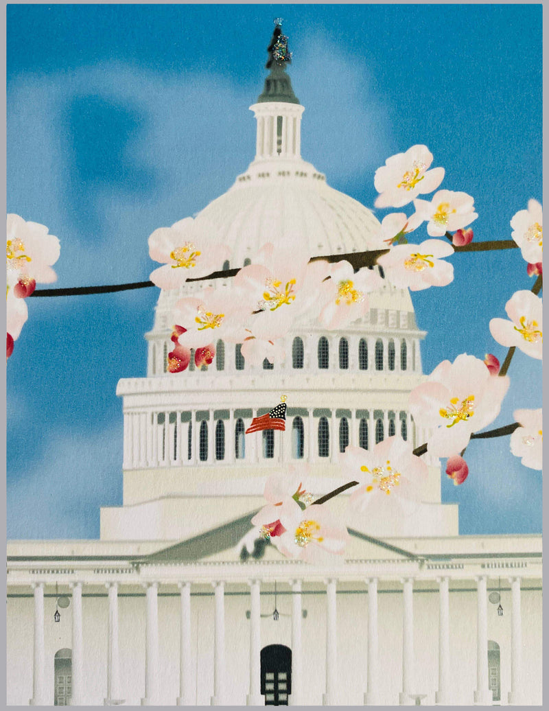 Capital Building and Cherry Blossoms