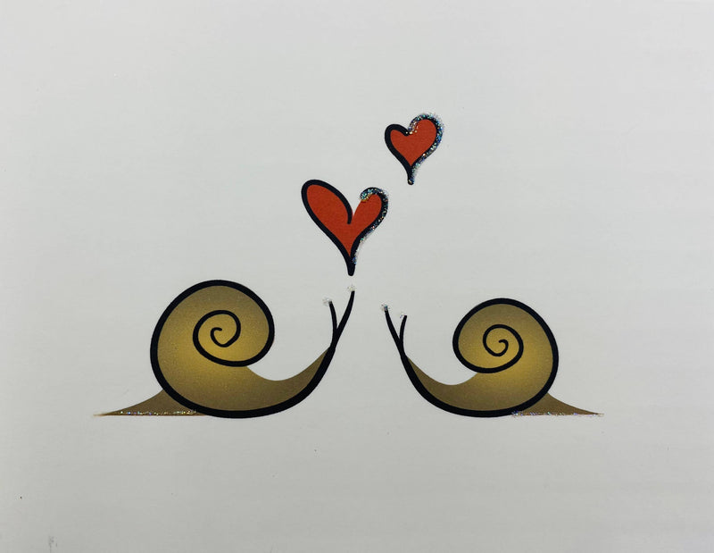 Snails + Hearts - Loose Note Card