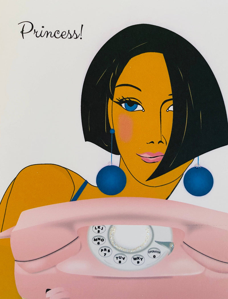 60's Gal + Pink Princess Phone