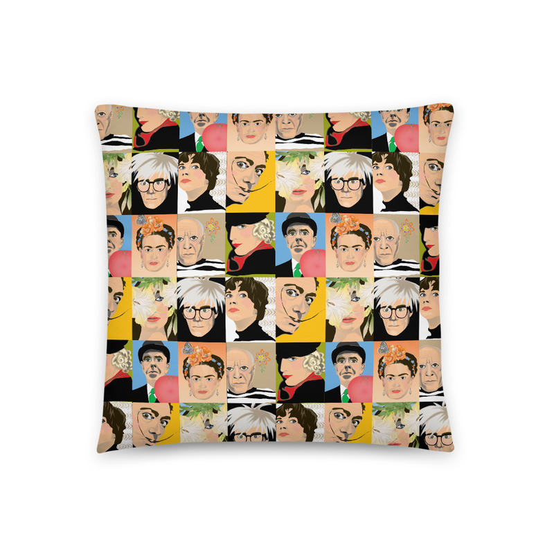 8 Artists Faces Masters Pillow