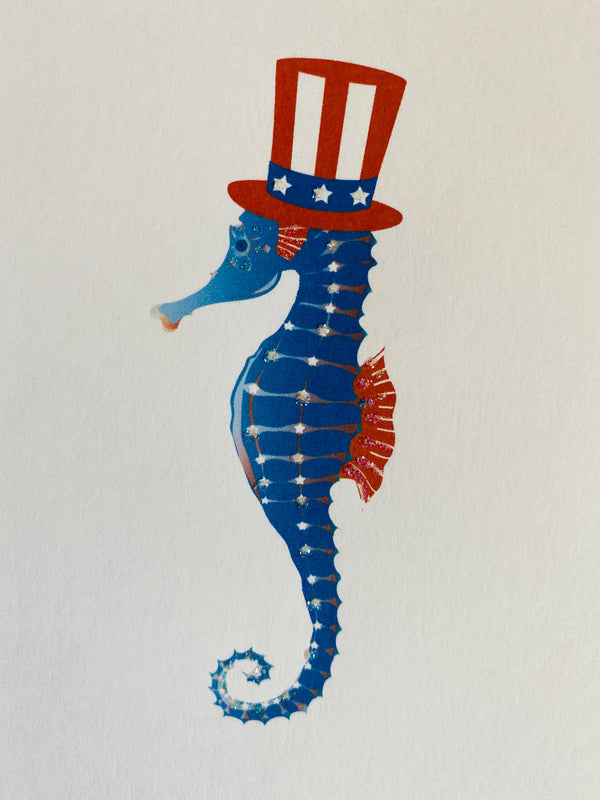 Patriotic Sea Horse