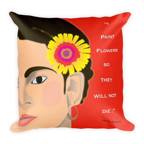 Latina + Zinnia Artist Frida Inspired Pillow