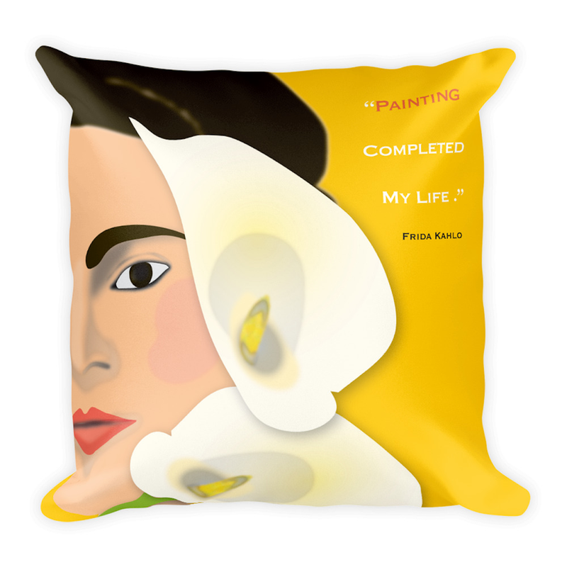 Latina + Lillies  Artist Frida Inspired Pillow