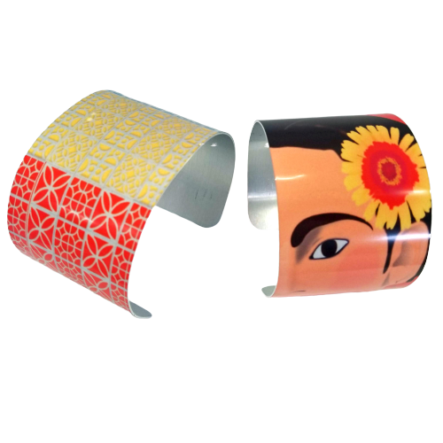 Latina + Flowers  Artist Frida Inspired Cuff Bracelet