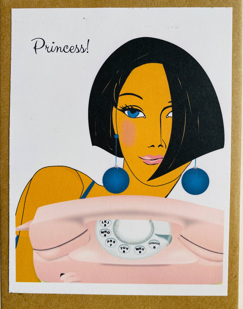 Mod Gal with Princess Phone