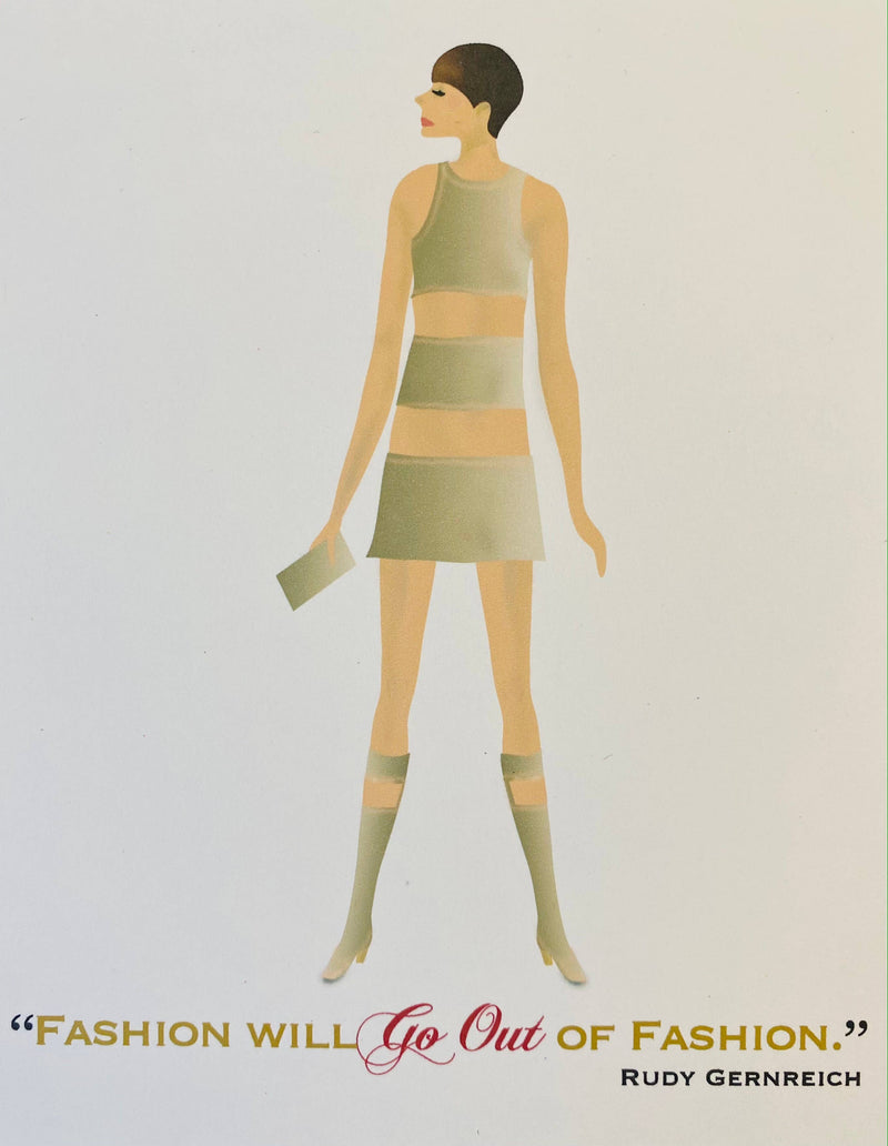 Peek-a-boo Dress:  Rudi Gernreich Quote -  Boxed Note Cards