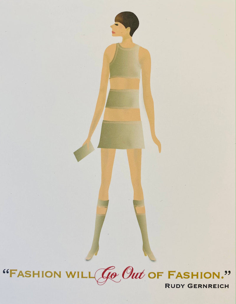 Peek-a-boo Dress:  Rudy Gernreich Quote - Loose Card