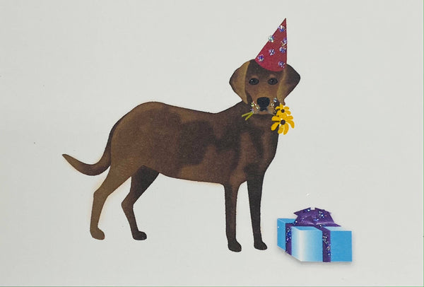 Labrador Retriever Dog with Box - Gift Enclosure Cards